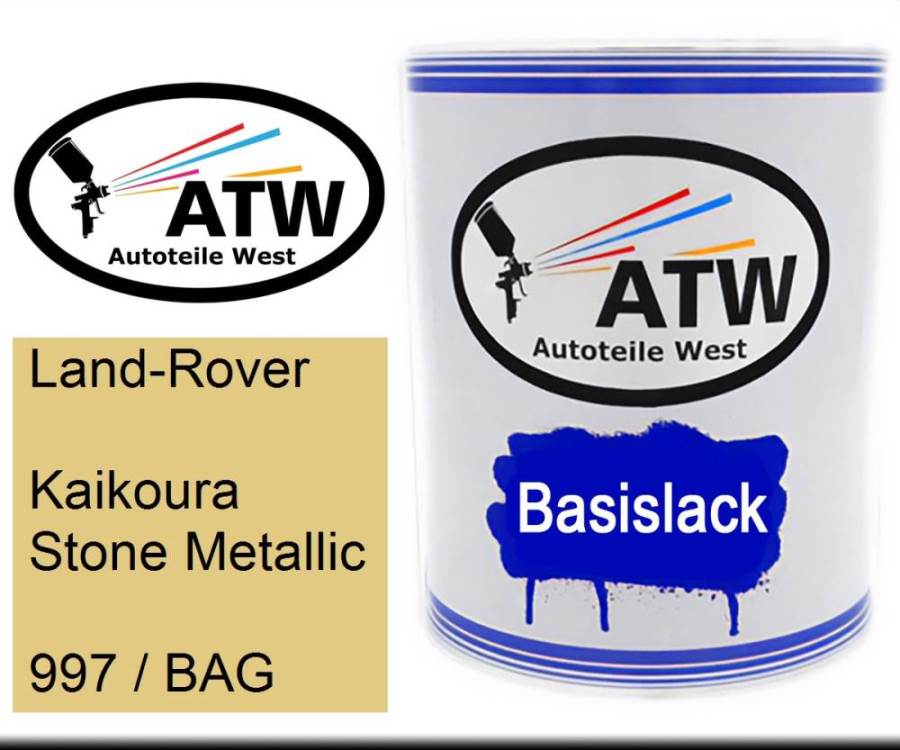 Land-Rover, Kaikoura Stone Metallic, 997 / BAG: 1L Lackdose, von ATW Autoteile West.